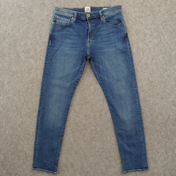 Flint and Tinder Jeans Mens 33 Blue Slim Tapered Mid Rise Medium Zip Fly - Picture 1 of 16